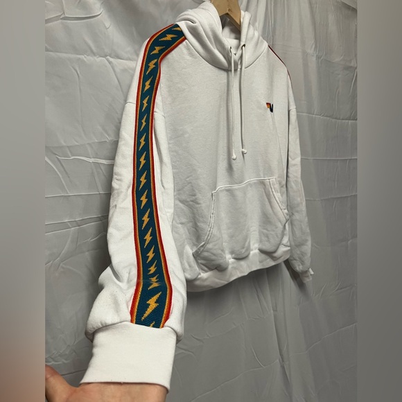 Aviator Nation Bolt Stripe White Hoodie - Picture 5 of 7